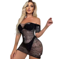 Off Shoulder Half Body Stocking